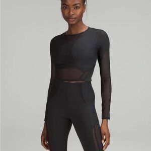 Lululemon mesh panelled training long sleeve